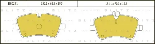 Тормозные колодки BLITZ BB0231