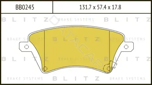 Тормозные колодки BLITZ BB0245