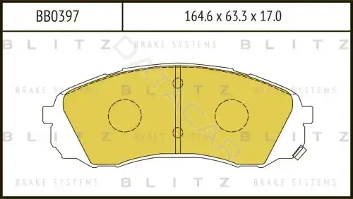 Тормозные колодки BLITZ BB0397