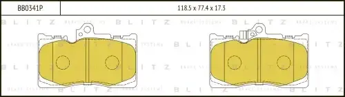 Тормозные колодки BLITZ BB0341P
