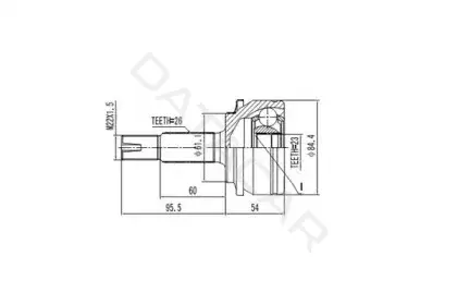 Шрус AYWIPARTS AW1510062