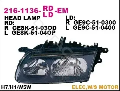 Фары DEPO 216-1136L-LD-EM