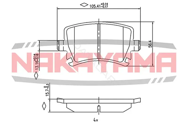 Тормозные колодки NAKAYAMA P0896NY