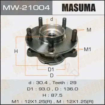 Подшипник ступицы MASUMA MW-21004
