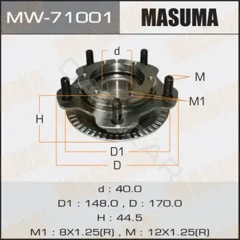Подшипник ступицы MASUMA MW-71001