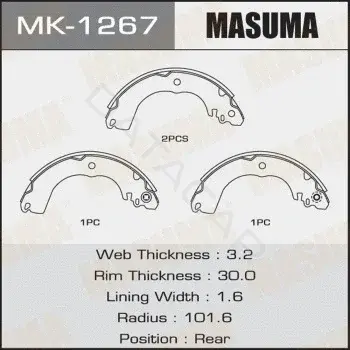Барабанные колодки MASUMA MK-1267
