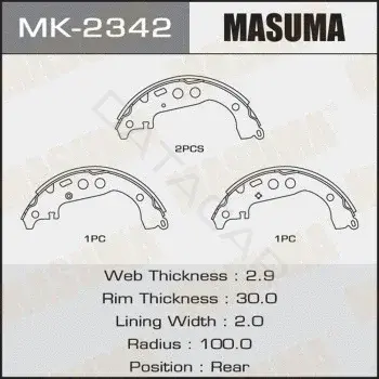 Барабанные колодки MASUMA MK-2342