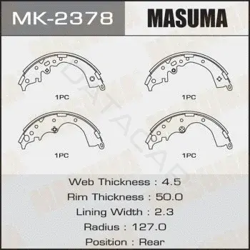 Барабанные колодки MASUMA MK-2378
