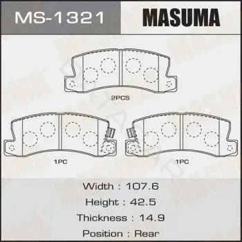 Барабанные колодки MASUMA MS-1321