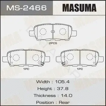 Барабанные колодки MASUMA MS-2466