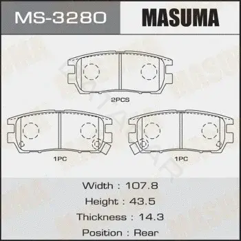 Барабанные колодки MASUMA MS-3280