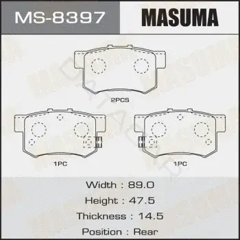 Барабанные колодки MASUMA MS-8397