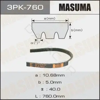 Ремень ручейковый MASUMA 3PK-760