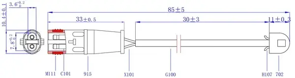Датчик износа тормозных колодок Hi-Q SWS2500