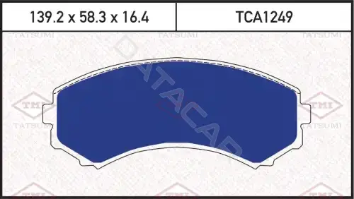 Тормозные колодки TATSUMI TCA1249