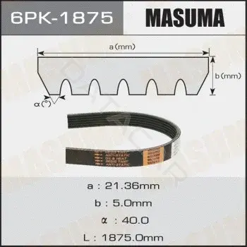 Ремень ручейковый MASUMA 6PK-1875