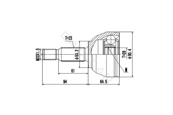 Шрус DYNAMATRIX DCV818067