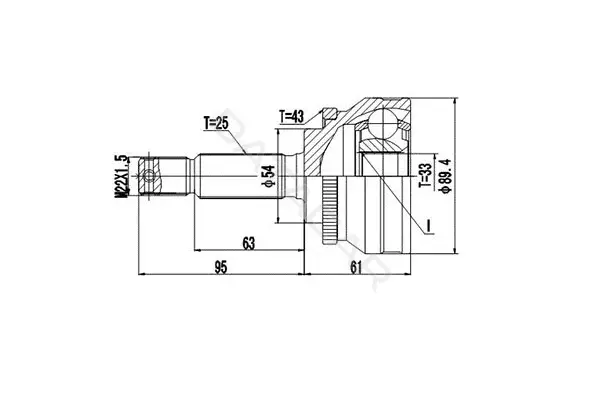 Шрус DYNAMATRIX DCV839005