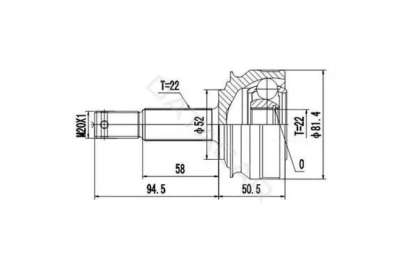 Шрус DYNAMATRIX DCV844041