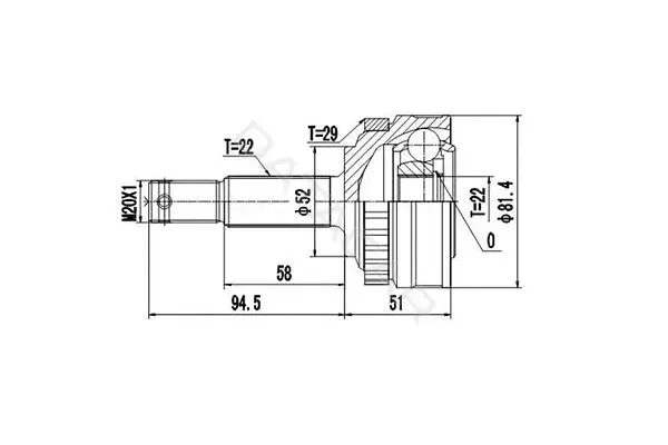 Шрус DYNAMATRIX DCV844051