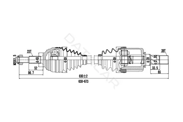 Приводной вал / Полуось DYNAMATRIX DDS250441