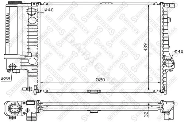 Радиатор охлаждения STELLOX 10-25024-SX