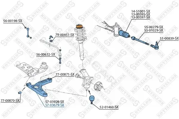 Рычаги STELLOX 57-03679-SX