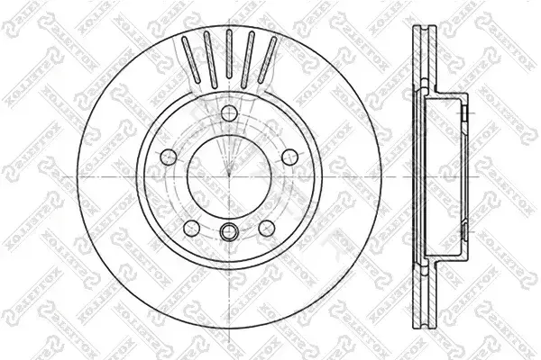 Тормозные диски STELLOX 6020-1521V-SX