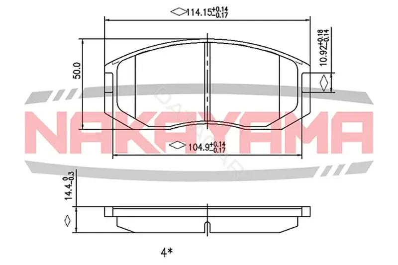 Тормозные колодки NAKAYAMA P0617NY
