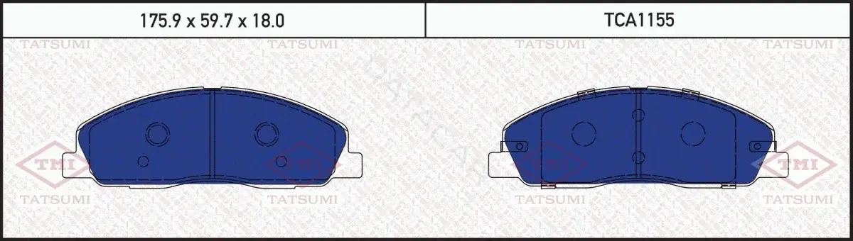 Тормозные колодки TATSUMI TCA1155