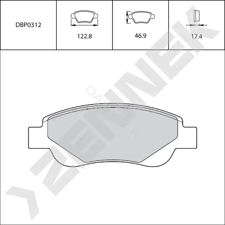 Тормозные колодки ZENNEK DBP0312