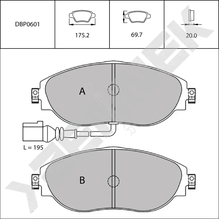 Тормозные колодки ZENNEK DBP0601