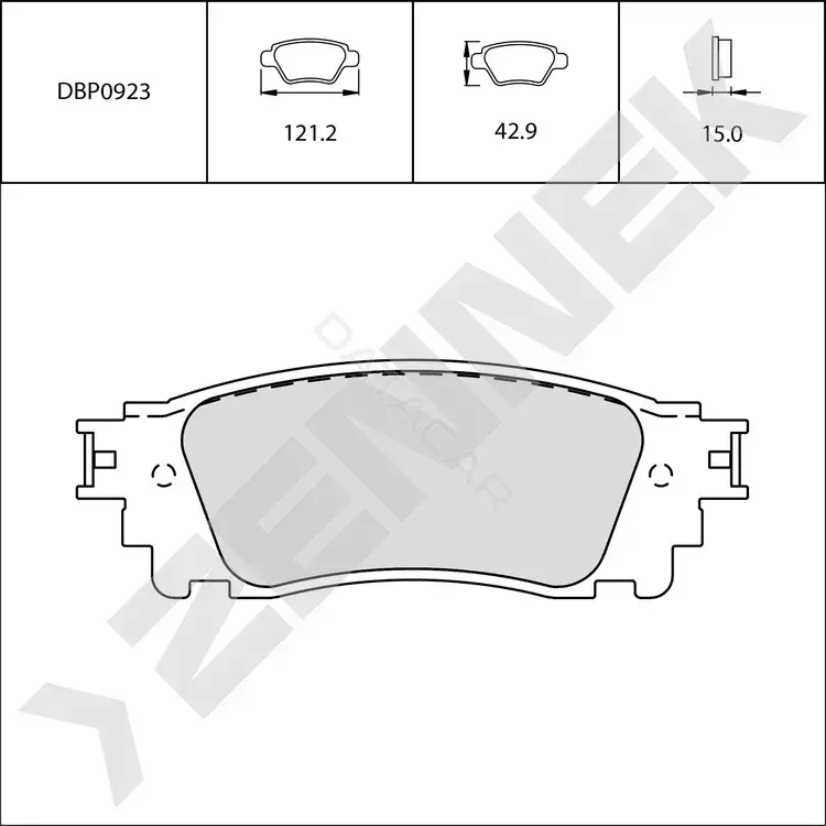 Тормозные колодки ZENNEK DBP0923