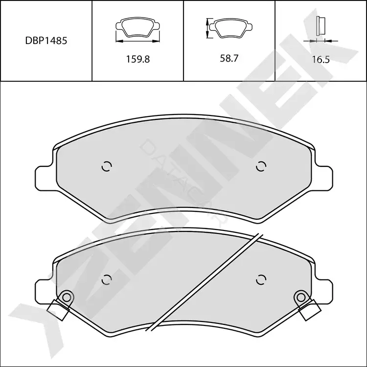 Тормозные колодки ZENNEK DBP1485