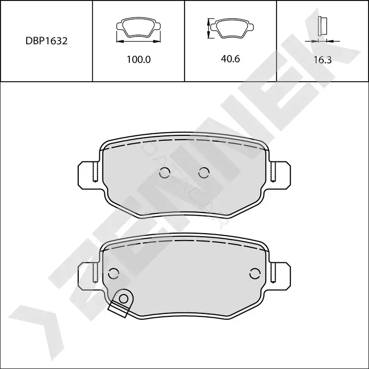 Тормозные колодки ZENNEK DBP1632