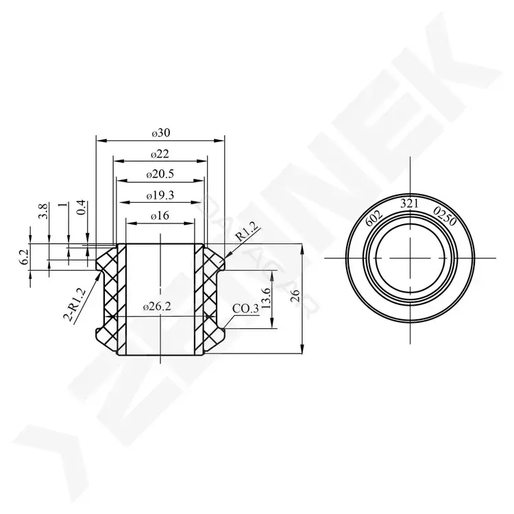 Сайлентблок рычага ZENNEK DSB0001
