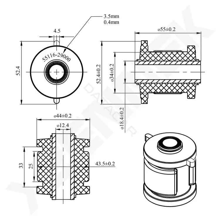 Сайлентблок рычага ZENNEK DSB0002