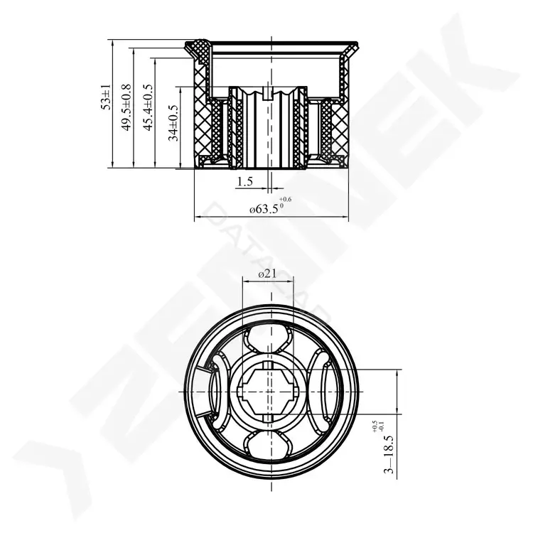 Сайлентблок рычага ZENNEK DSB0004