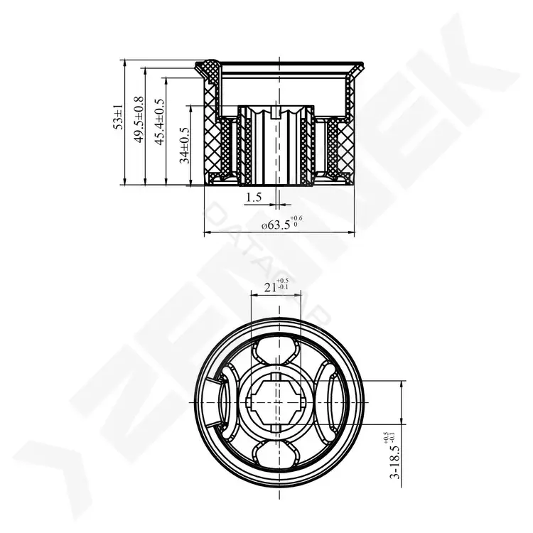 Сайлентблок рычага ZENNEK DSB0014