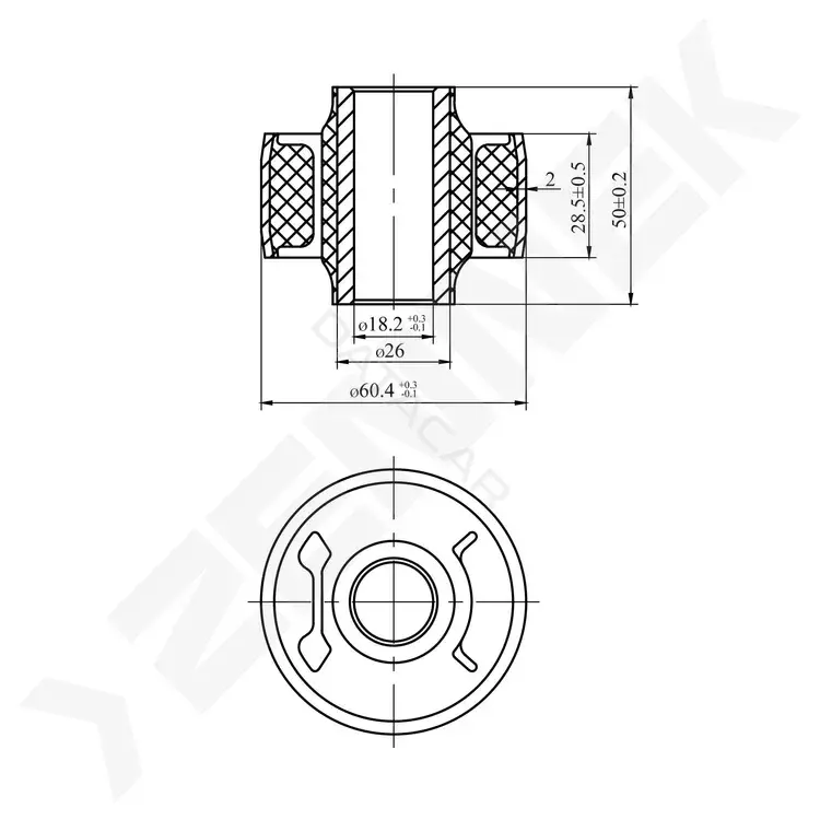 Сайлентблок рычага ZENNEK DSB0016