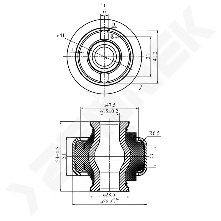 Сайлентблок рычага ZENNEK DSB0018