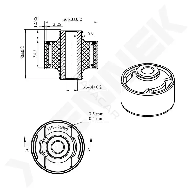 Сайлентблок рычага ZENNEK DSB0019
