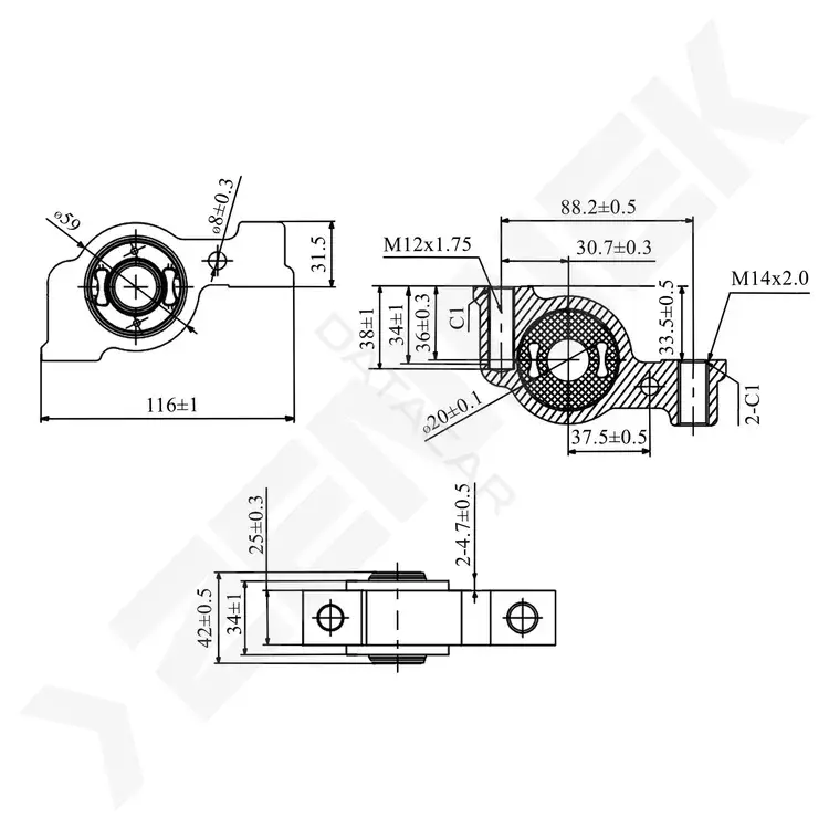 Сайлентблок рычага ZENNEK DSB0020