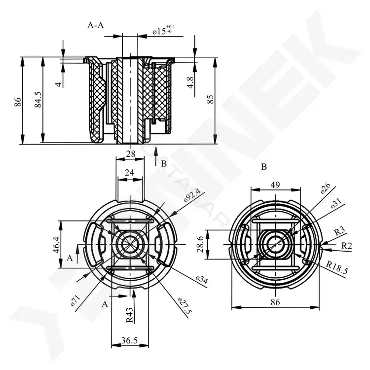 Сайлентблок рычага ZENNEK DSB0021