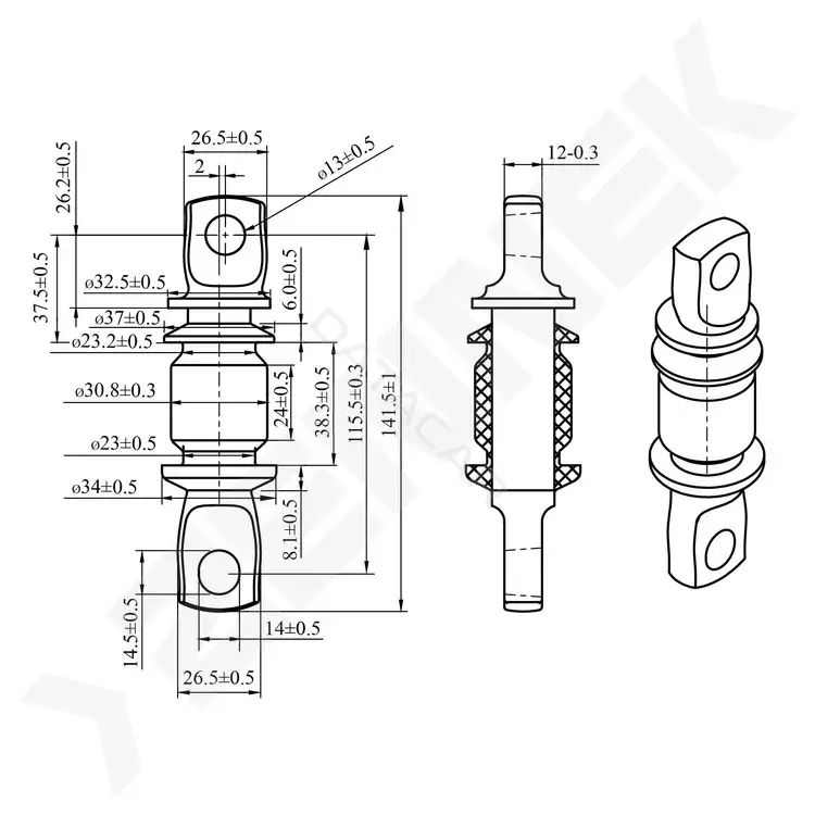 Сайлентблок рычага ZENNEK DSB0027