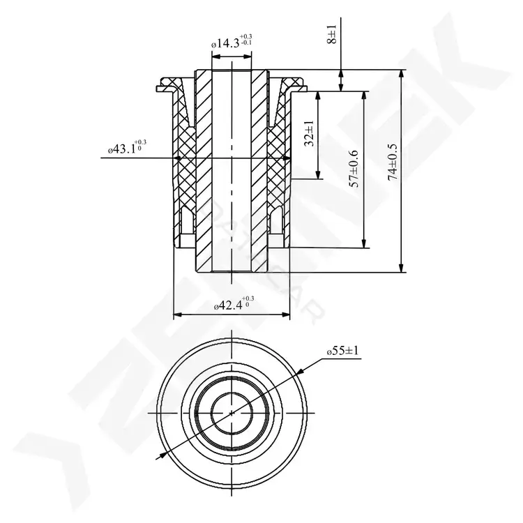 Сайлентблок рычага ZENNEK DSB0049