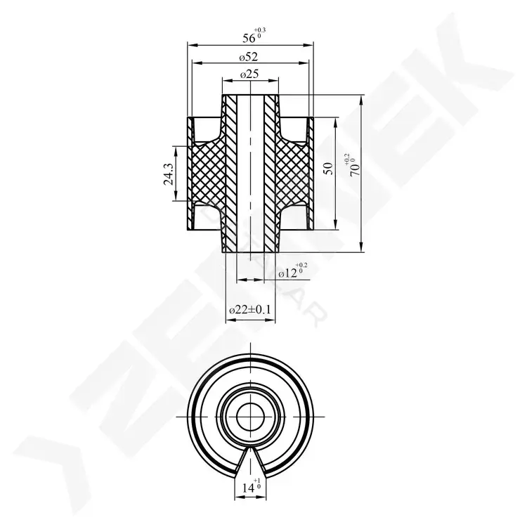 Сайлентблок рычага ZENNEK DSB0053