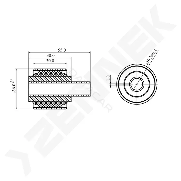 Сайлентблок рычага ZENNEK DSB0055