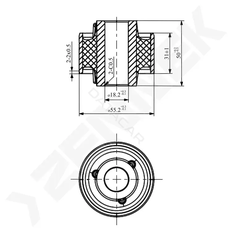 Сайлентблок рычага ZENNEK DSB0086