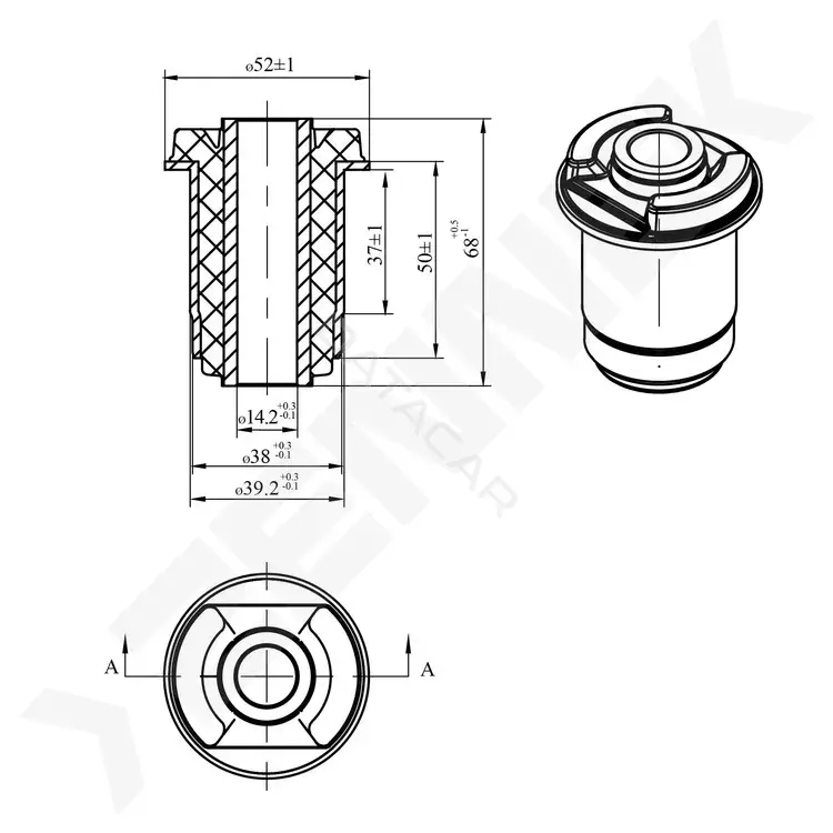 Сайлентблок рычага ZENNEK DSB0089